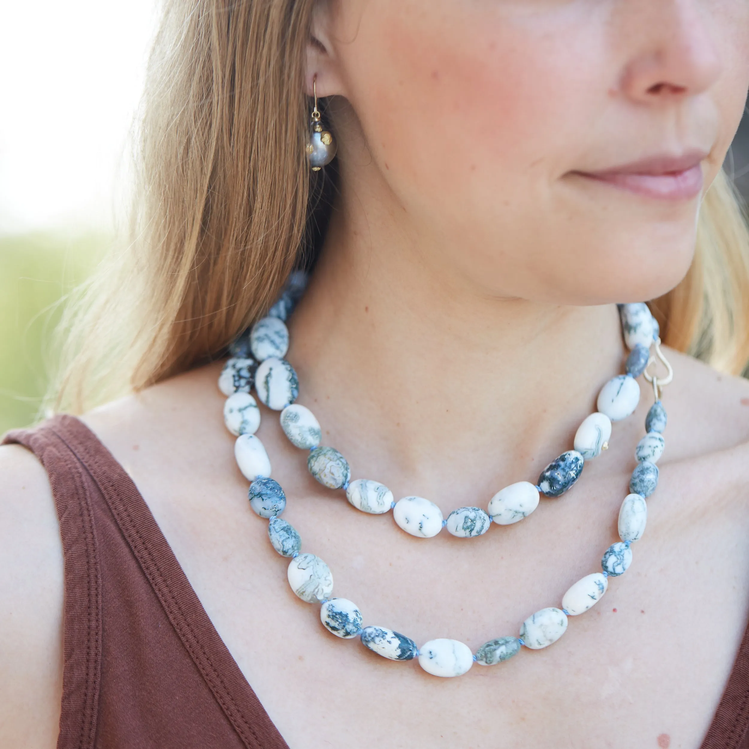 Ondine Opal Ruthie B. Necklace with Barnacles