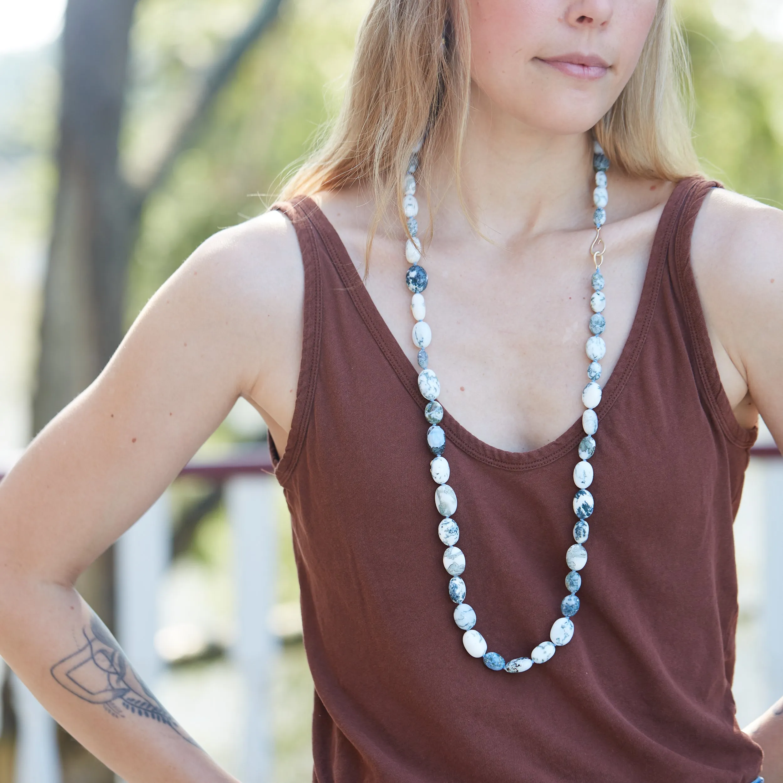 Ondine Opal Ruthie B. Necklace with Barnacles