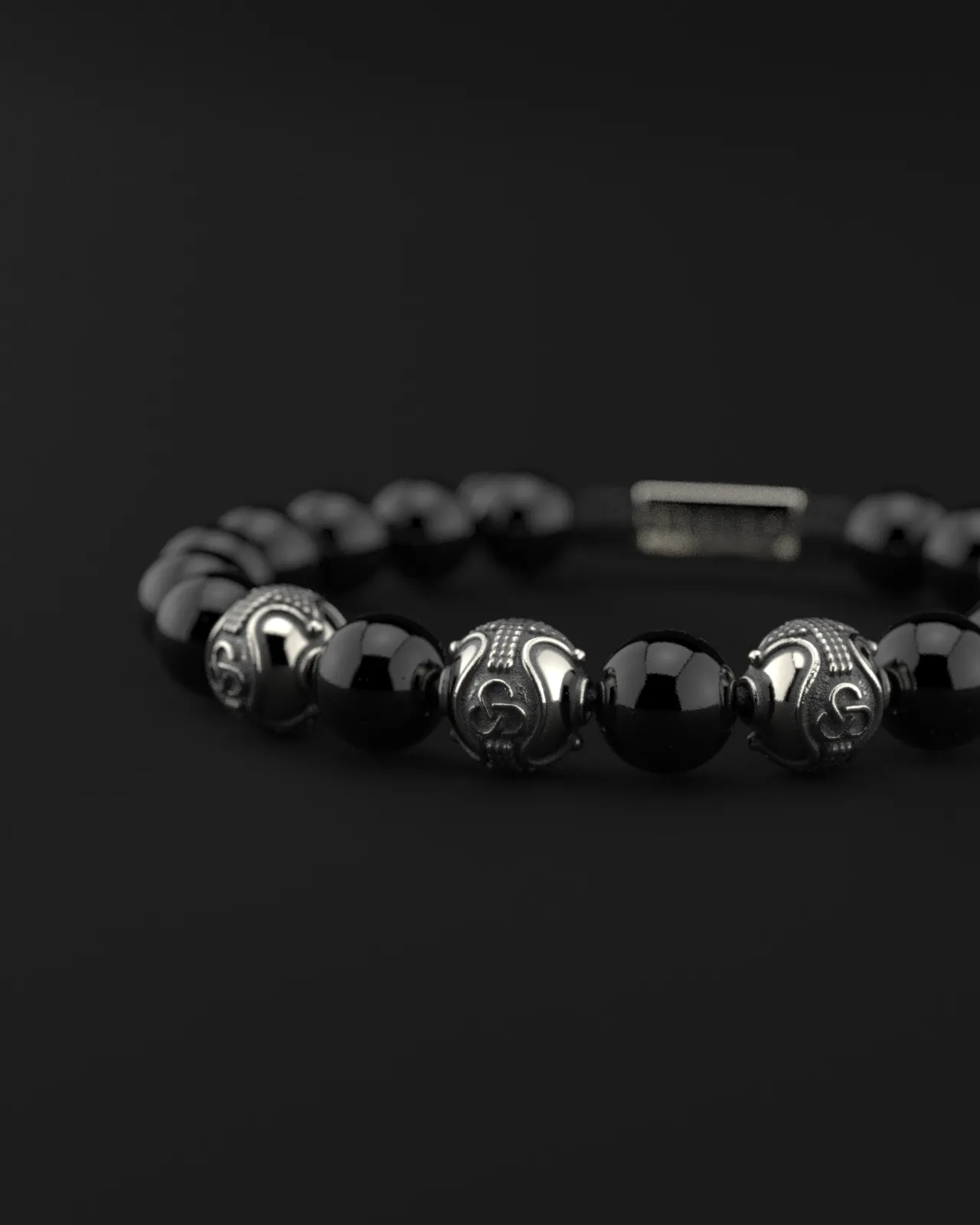 Onyx Bracelet 10mm | Premium by Seekers Men's Jewelry