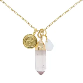 Opal & Gold Charm Necklace