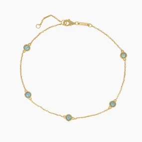 Opal Anklet