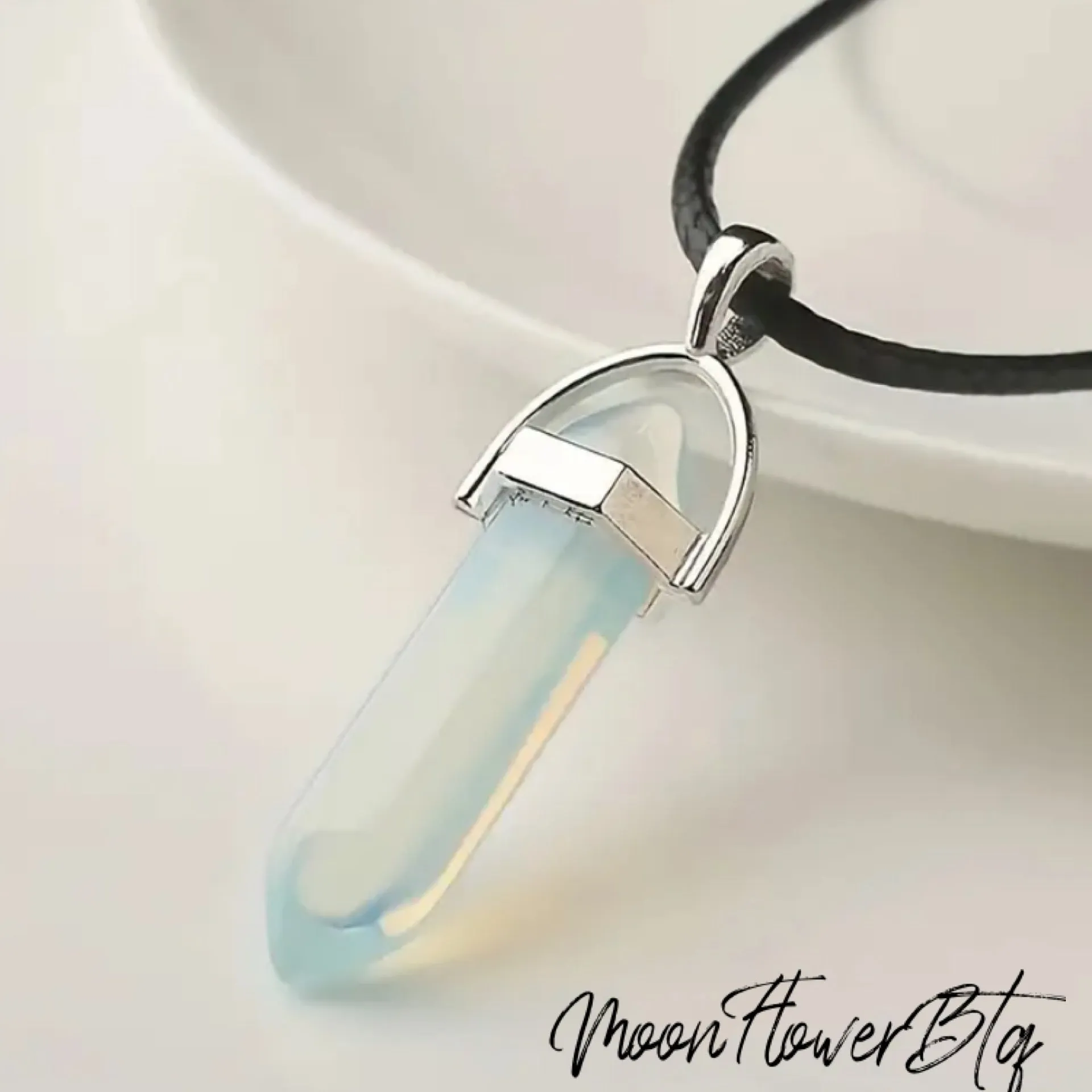 Opal Crystal Pendant Necklace