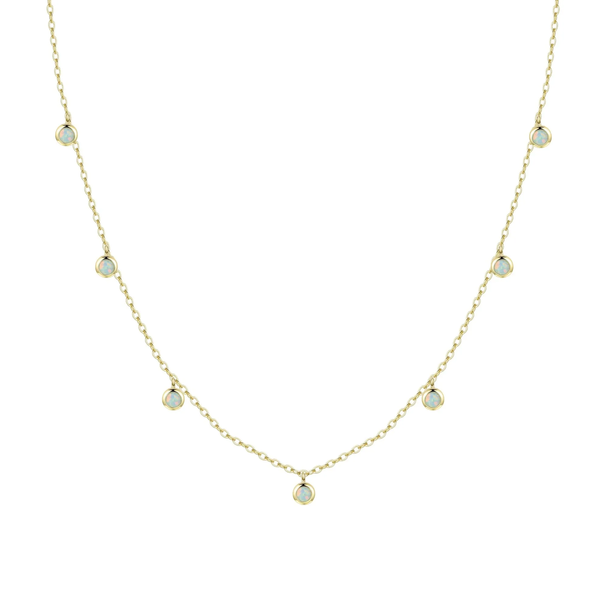 Opal Dew Drops Reversible Layering Necklace