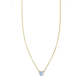 Opal Heart Pendant Necklace