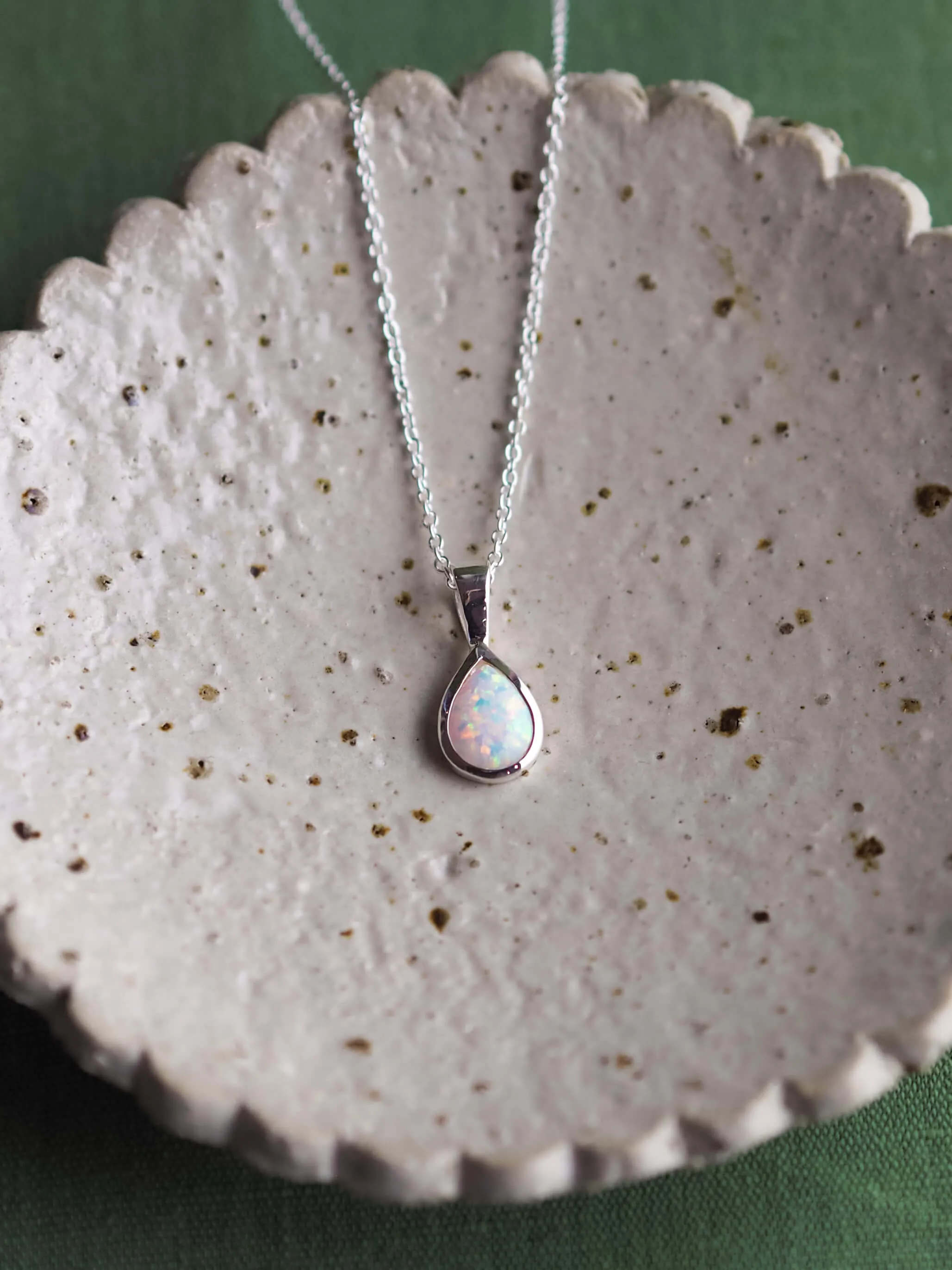 Opal Teardrop Necklace