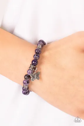 Open Door Jewelry - Butterfly Nirvana - Purple Bracelet - Paparazzi Accessories