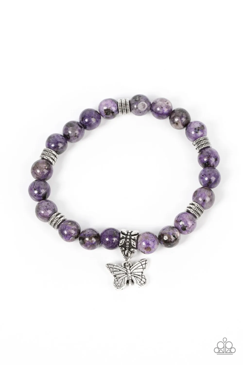 Open Door Jewelry - Butterfly Nirvana - Purple Bracelet - Paparazzi Accessories