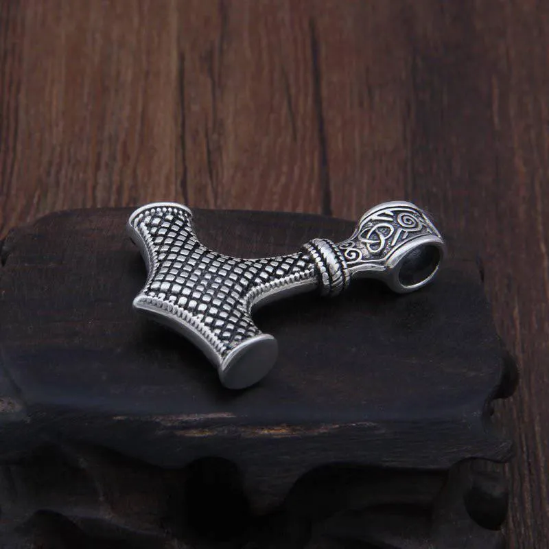 Ornamental Mjölnir Amulet - Sterling Silver