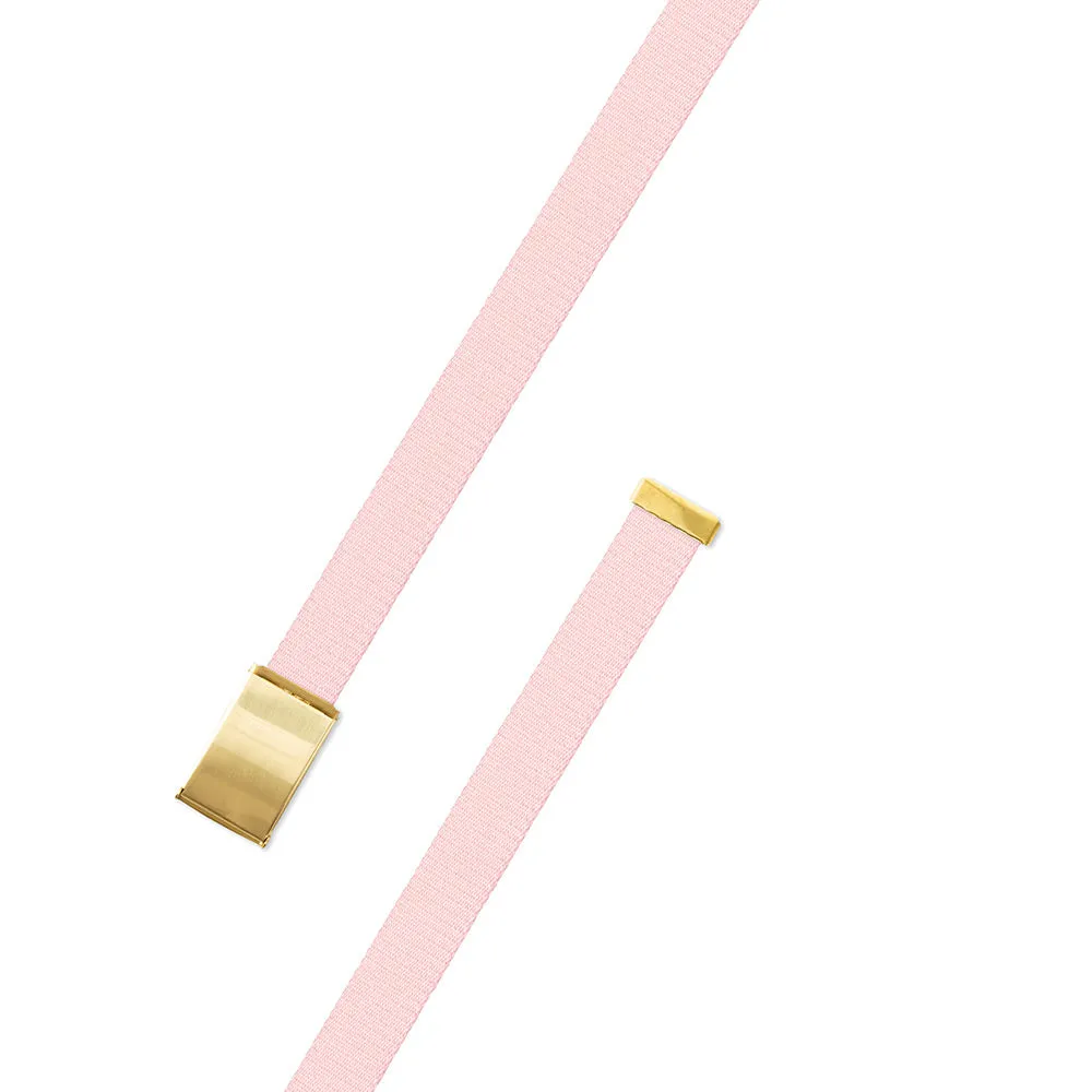 Pale Pink Surcingle Military Buckle Belt