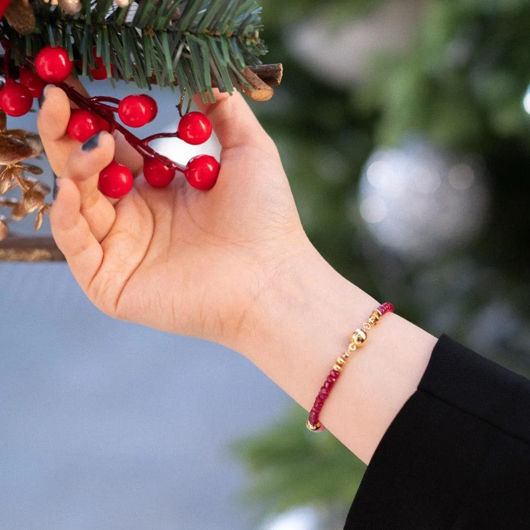 Passion for Love - Rhodochrosite Ruby Bracelet Signature Piece