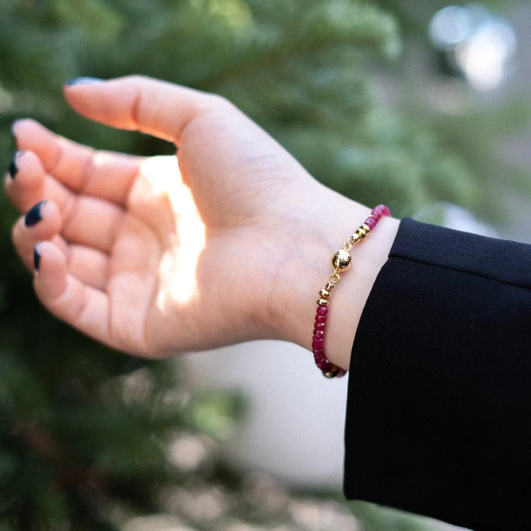 Passion for Love - Rhodochrosite Ruby Bracelet Signature Piece