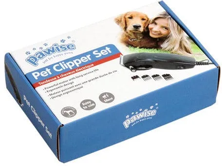 PAWISE  PET CLIPPER SET(OIL,CHEAR BRUSH,BLADE GUARD,4 COMB GUIDES)