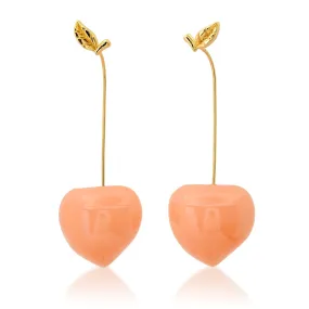 Peach Drop Earrings