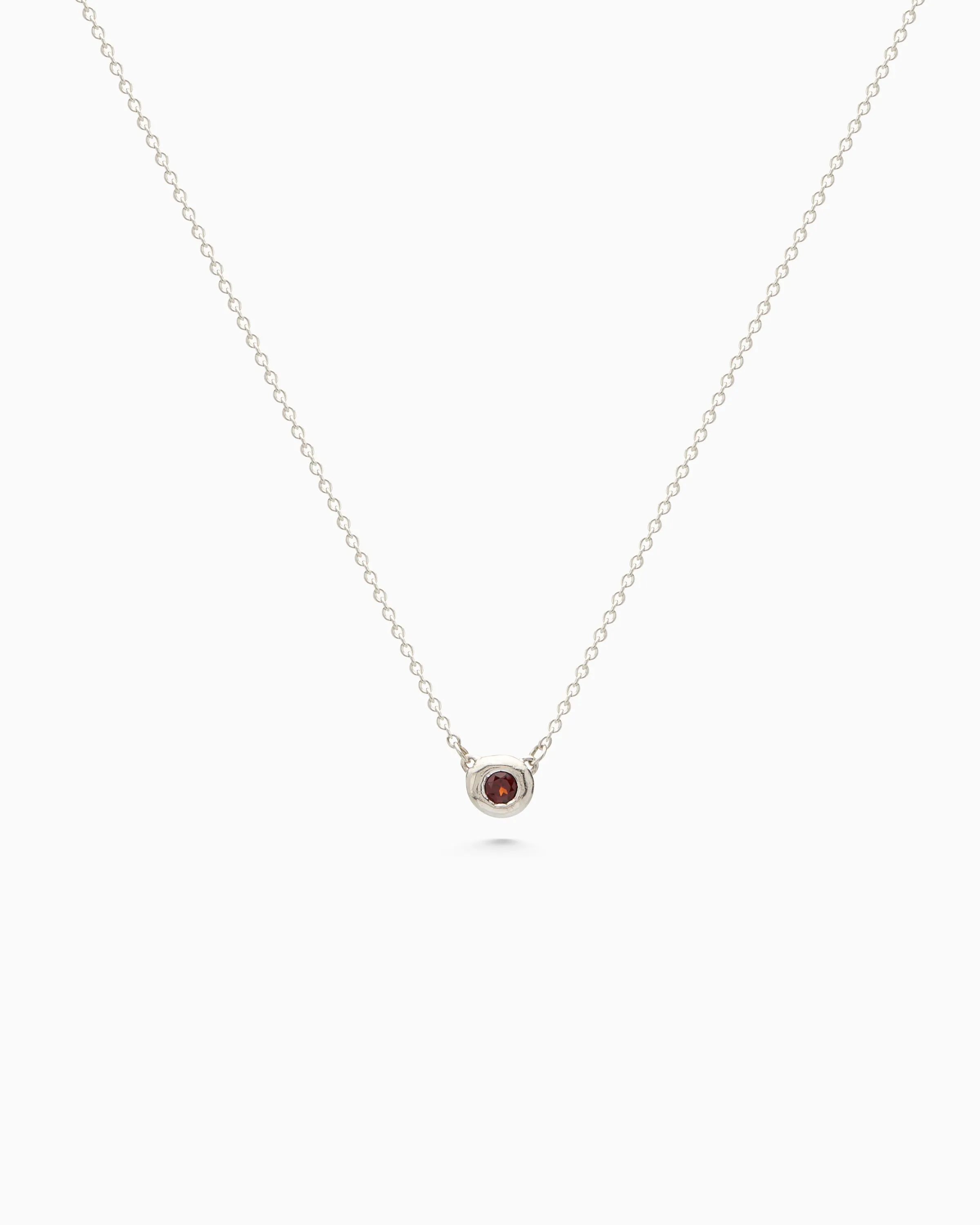 Pebble Stone Necklace | Silver