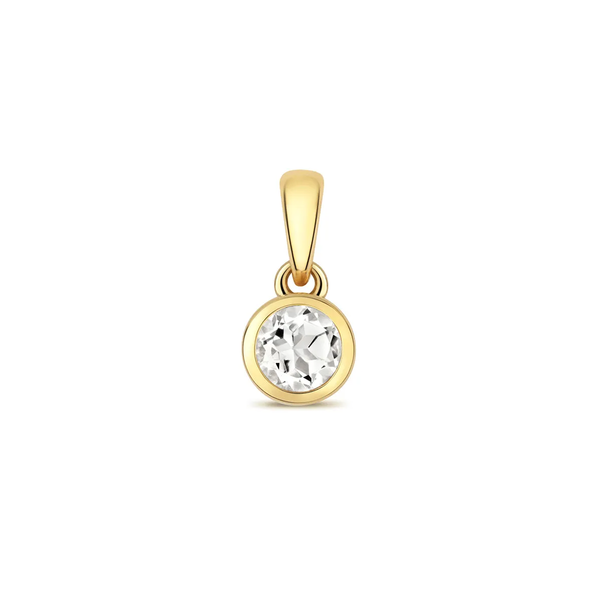 Personalised Diamond Letter and Birthstone Pendant | 9K Yellow Gold