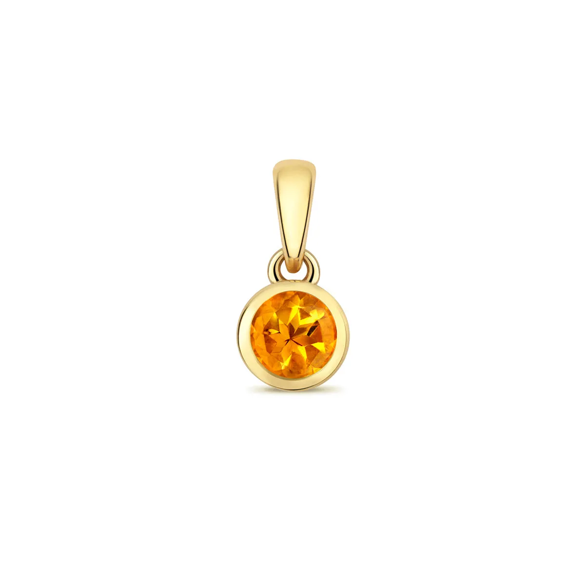 Personalised Diamond Letter and Birthstone Pendant | 9K Yellow Gold