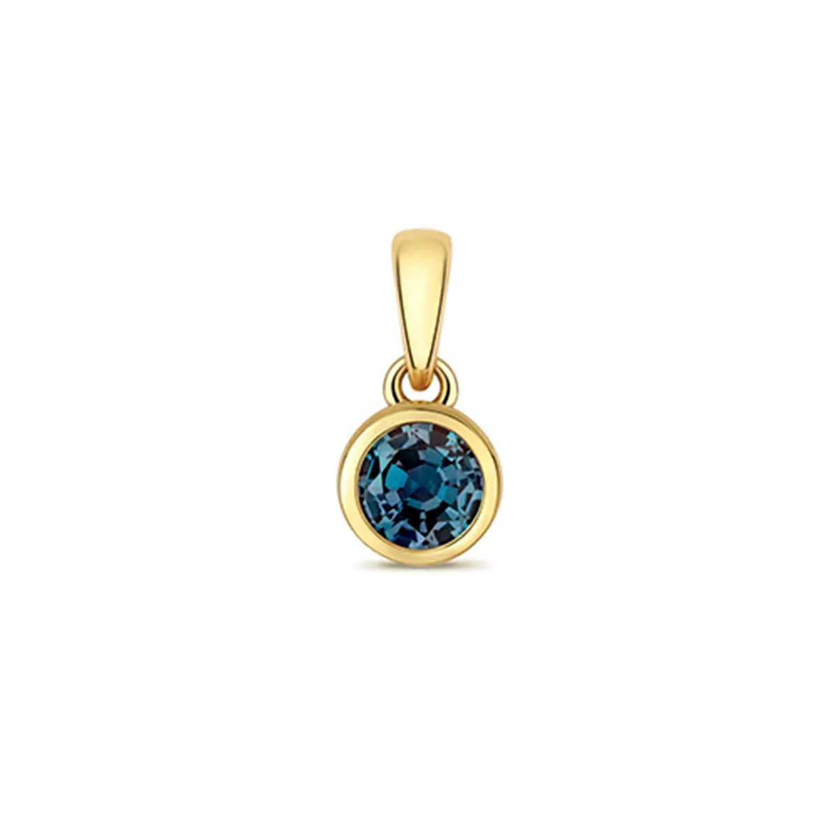 Personalised Diamond Letter and Birthstone Pendant | 9K Yellow Gold