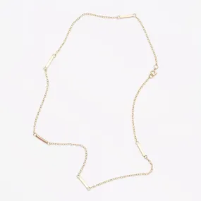 Petite Barre Necklace - 9kt Gold