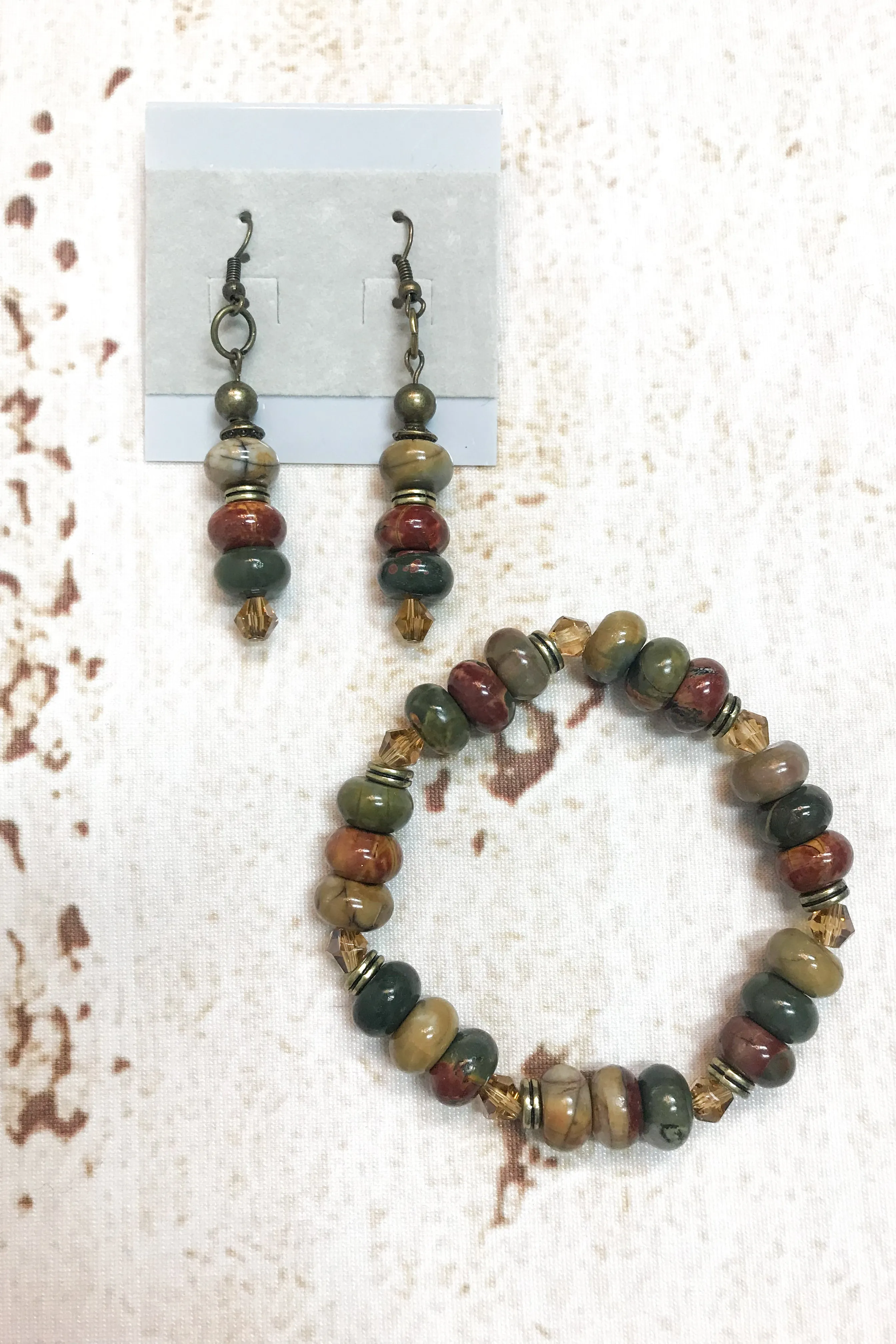 Picaso Jasper Gemstone Set  by Dazzled by Donna