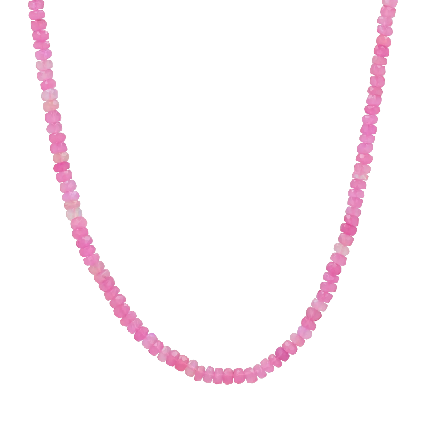 Pink Opal Bead Necklace