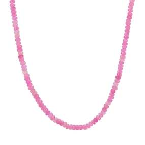 Pink Opal Bead Necklace