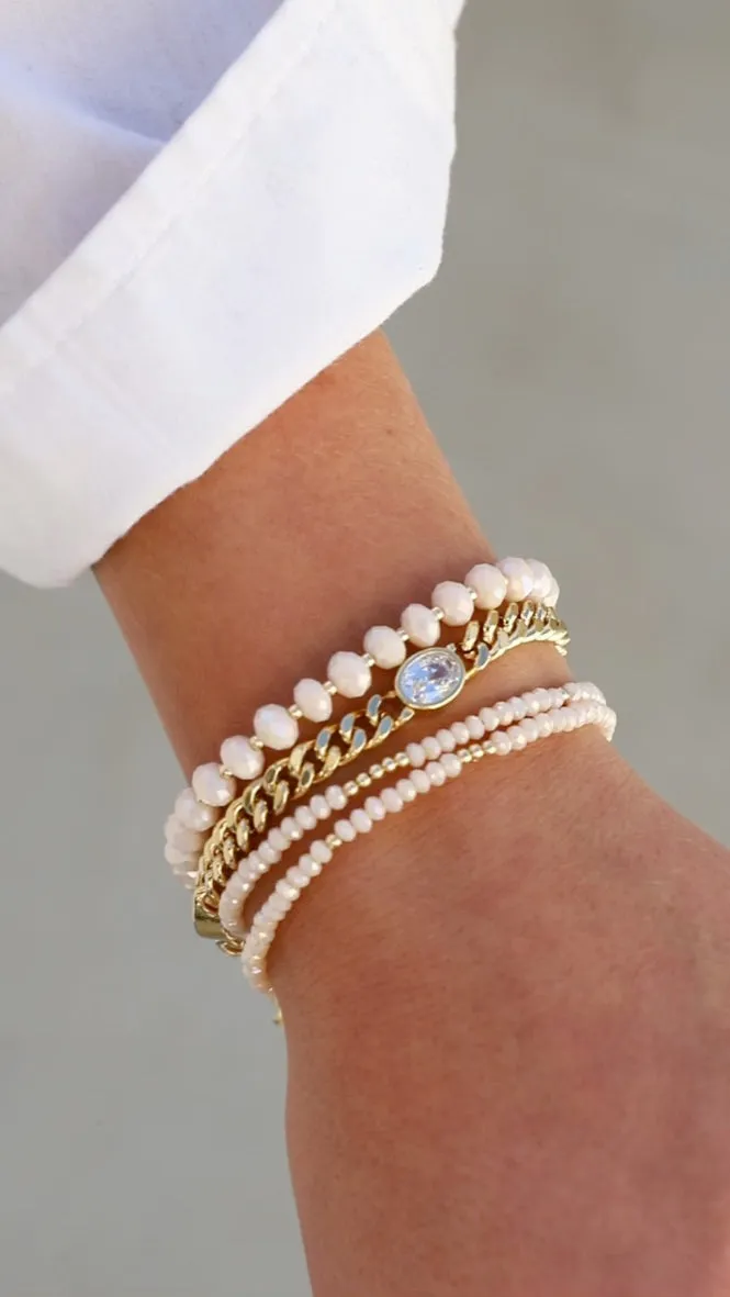 PINK OPAL PETITE DOUBLE WRAP BRACELET