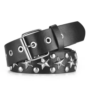 Punk Studded Rock Star Rivet Leather Belt