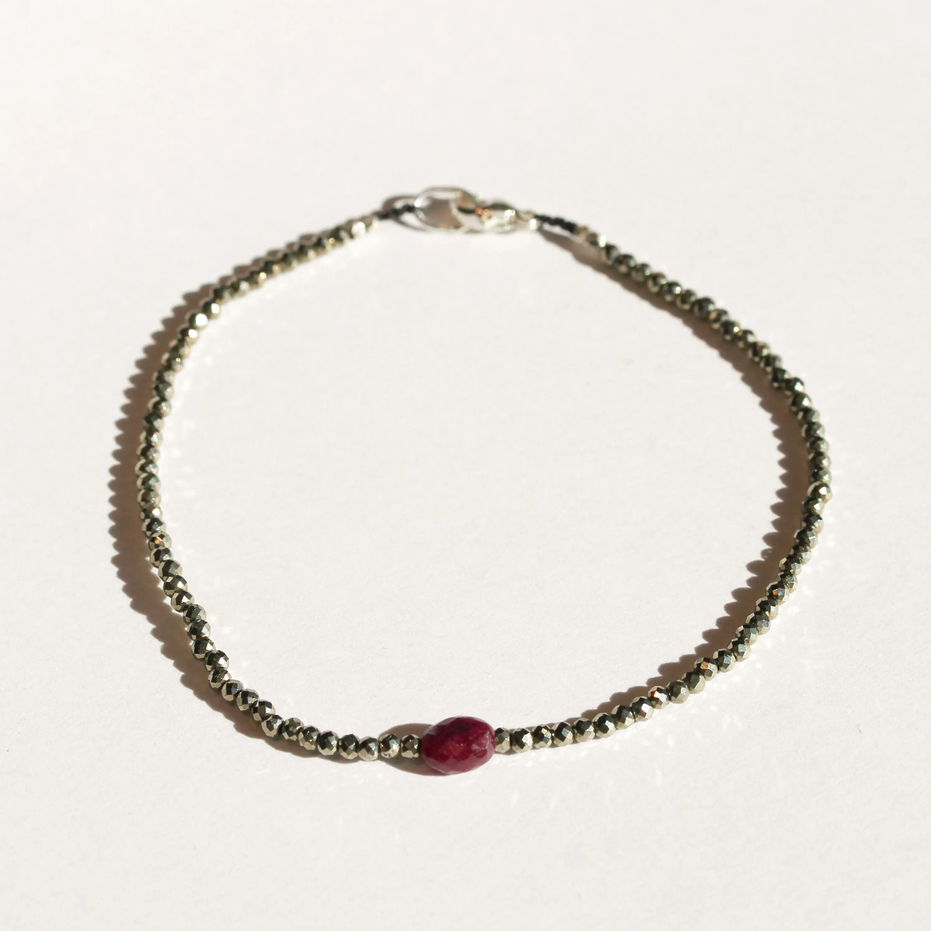 Pyrite   Ruby Bracelet