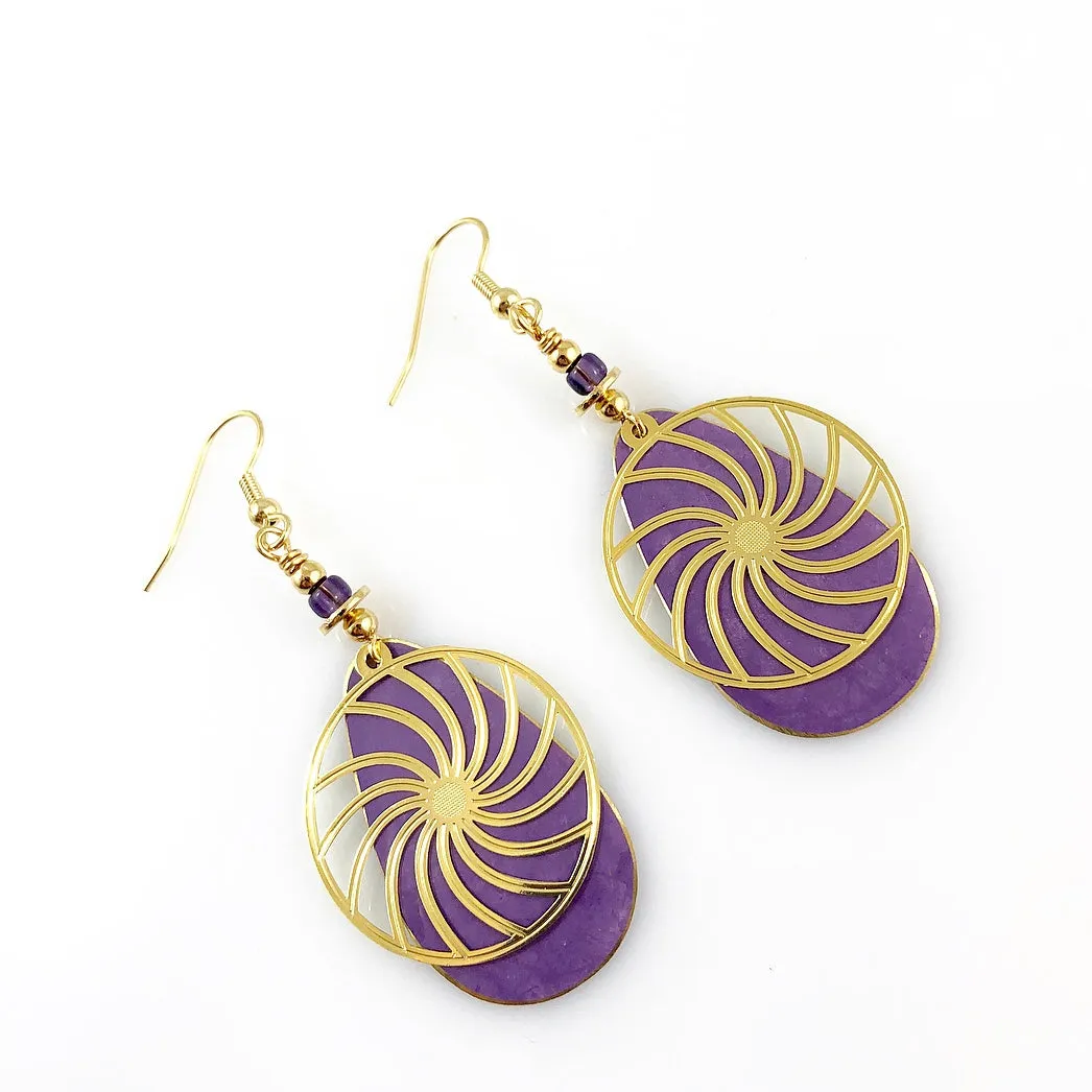 "Swirls of Summer" Earrings (Various Colours)