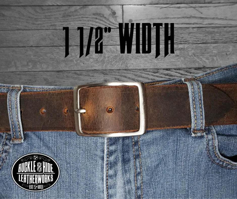 "The Townsend" Viejo Marron Leather Belt