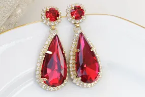 Red Rebeka EARRINGS