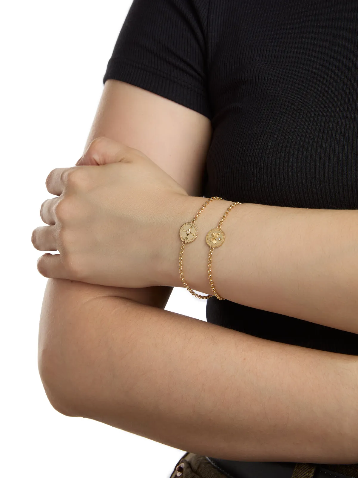 Reverie Yellow Gold Stationary Bracelet