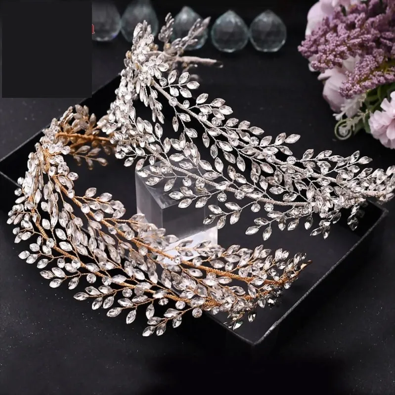 Rhinestone Crystal Hair Piece  Wedding Headpiece for Bride