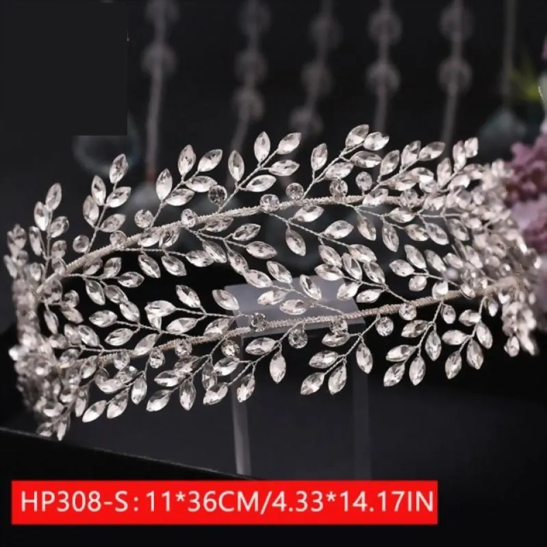 Rhinestone Crystal Hair Piece  Wedding Headpiece for Bride