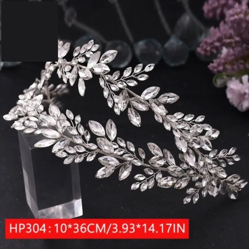 Rhinestone Crystal Hair Piece  Wedding Headpiece for Bride