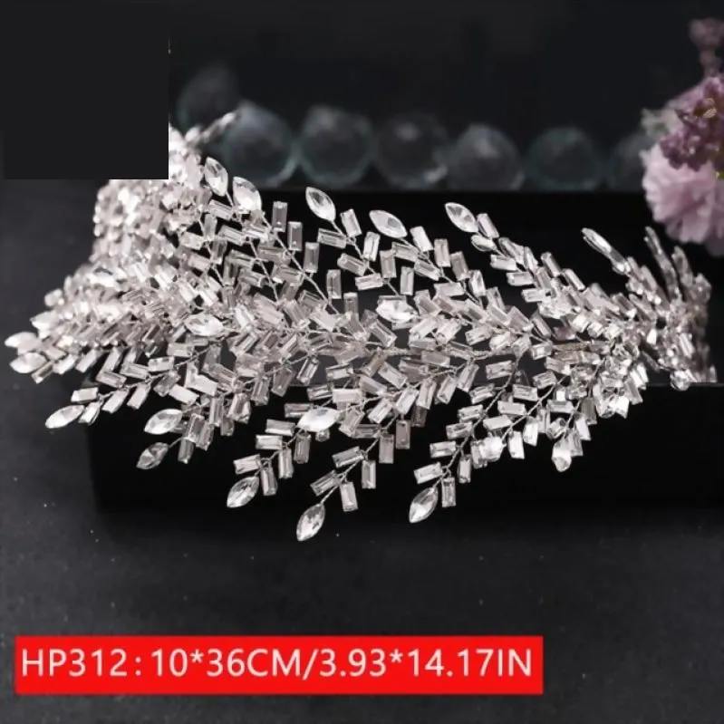 Rhinestone Crystal Hair Piece  Wedding Headpiece for Bride