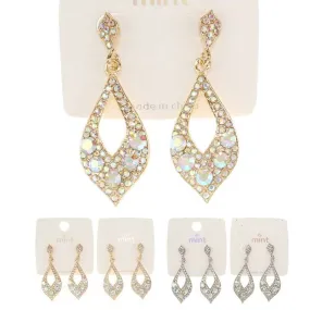 Rhinestone Drop Earrings 47242 ( 12 units )