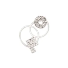 Rhinestones Initial Toe Ring