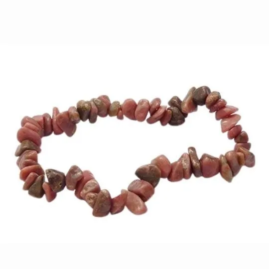 Rhodonite Chip Bracelet | Real Stone for Compassion & Emotional Healing