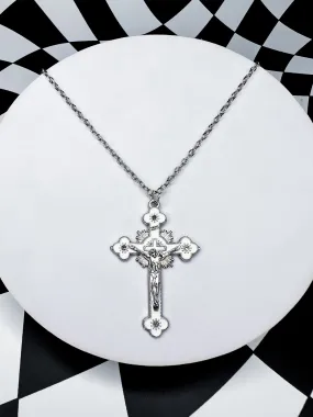 RITUAL CROSS NECKLACE - WHITE