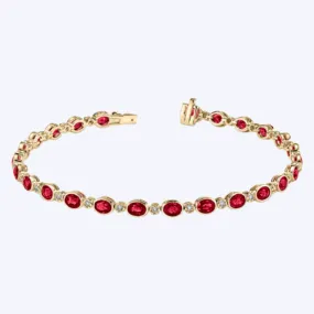 Ruby & Diamond Tennis Bracelet