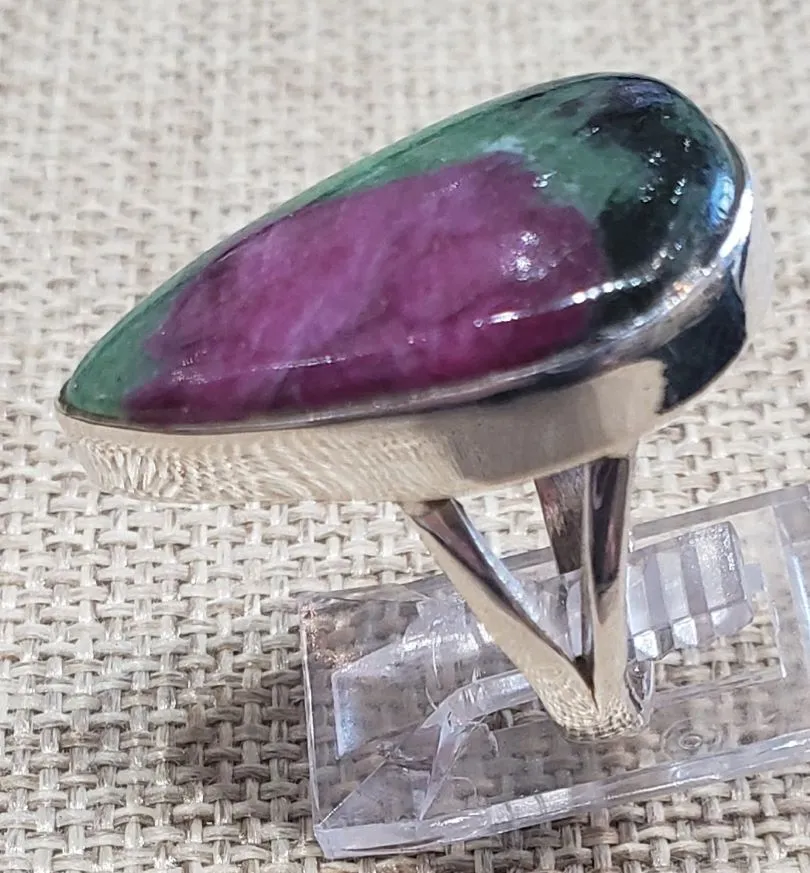 Ruby in Zoisite Ring