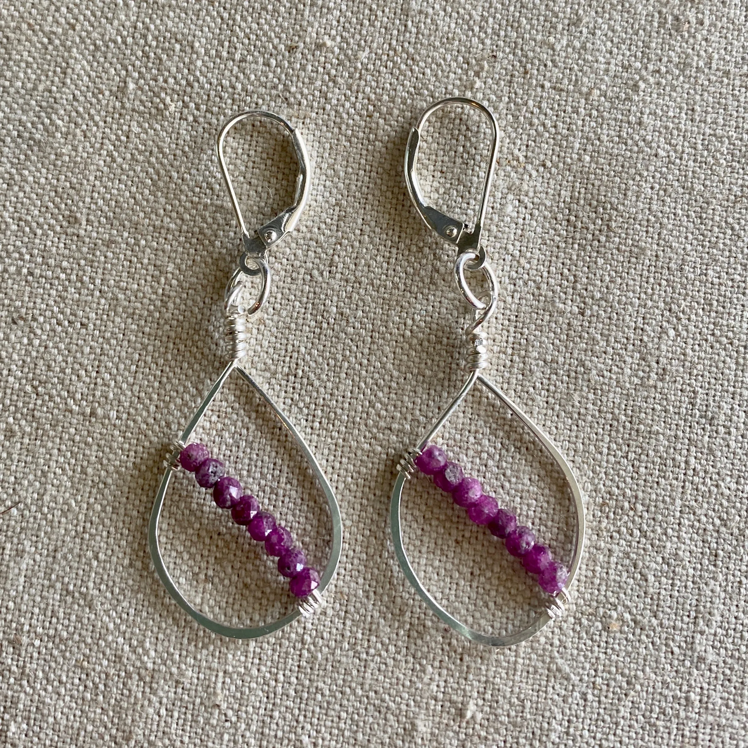 Ruby Stripe Earrings