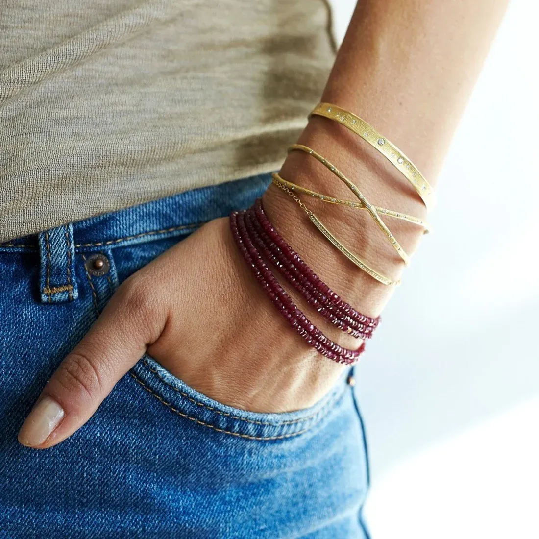 Ruby Wrap Bracelet