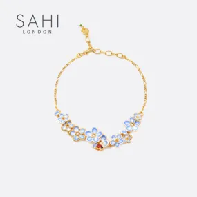 Sahi Forget Me Not Flower Charm Chain Bracelet