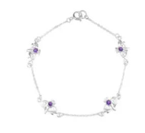 Scottish Thistle Silver Bracelet