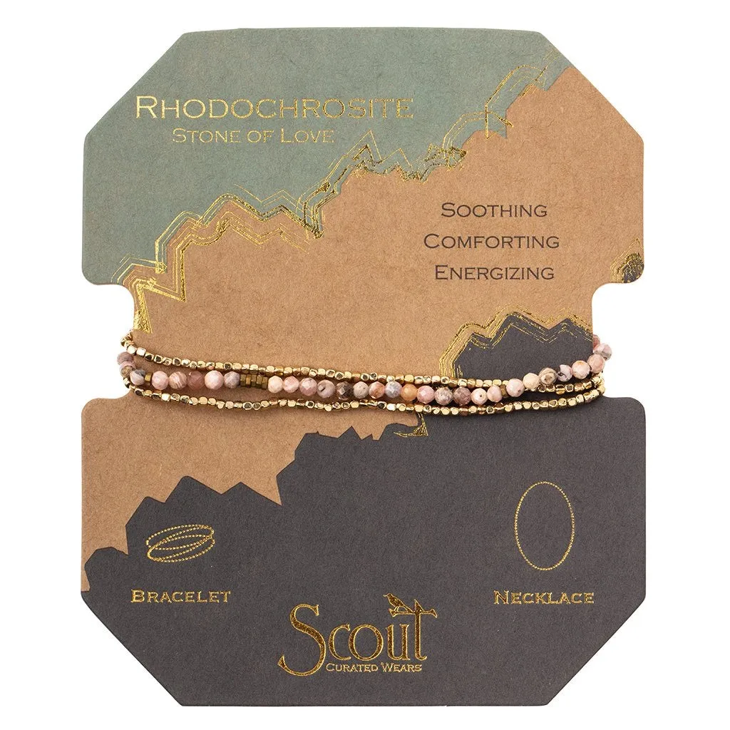 Scout Curated Wears Delicate Stone Wrap - Rhodochrosite