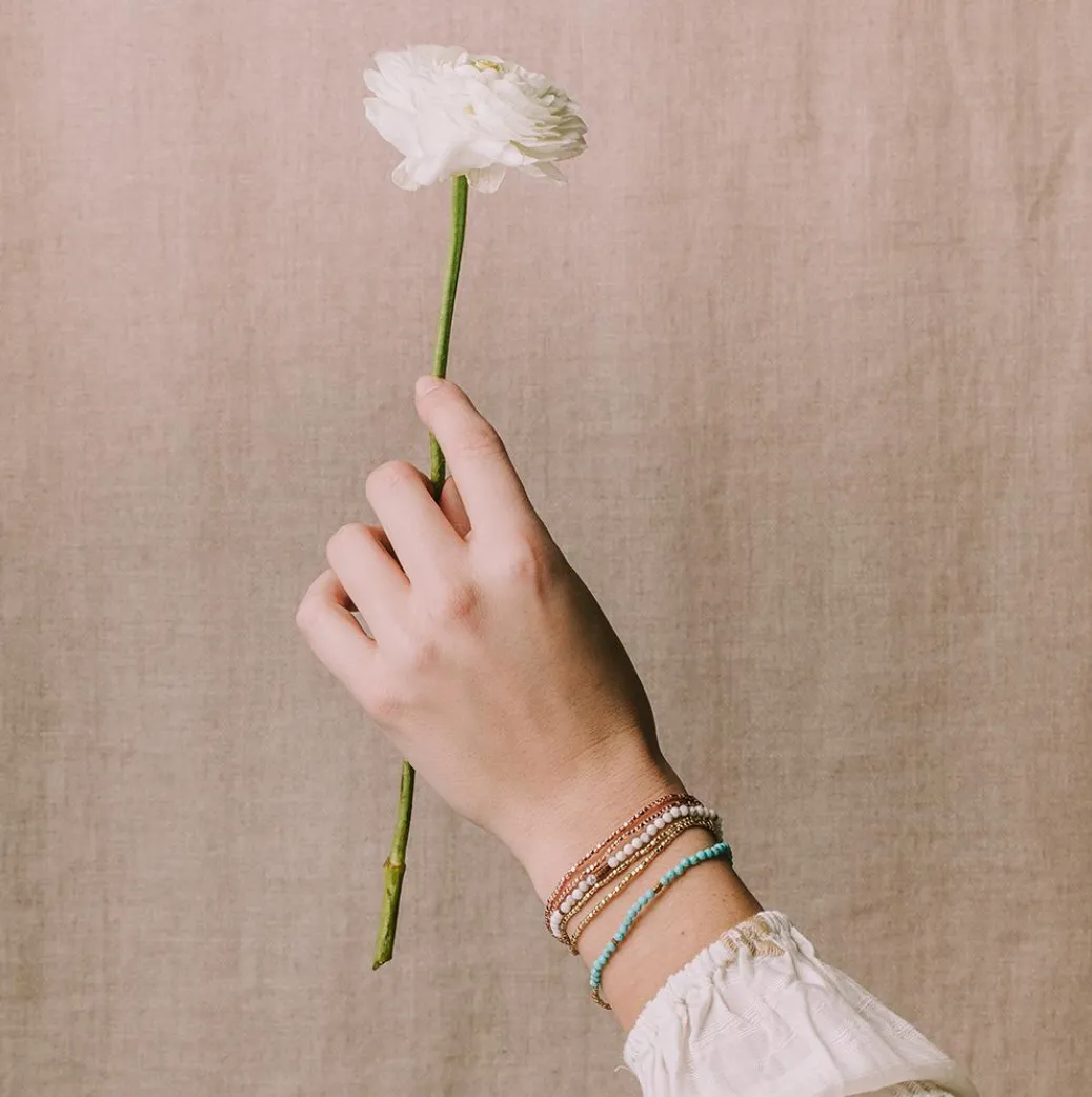 Scout Delicate Stone Wrap Bracelet / Necklace - Amazonite Stone Of Courage