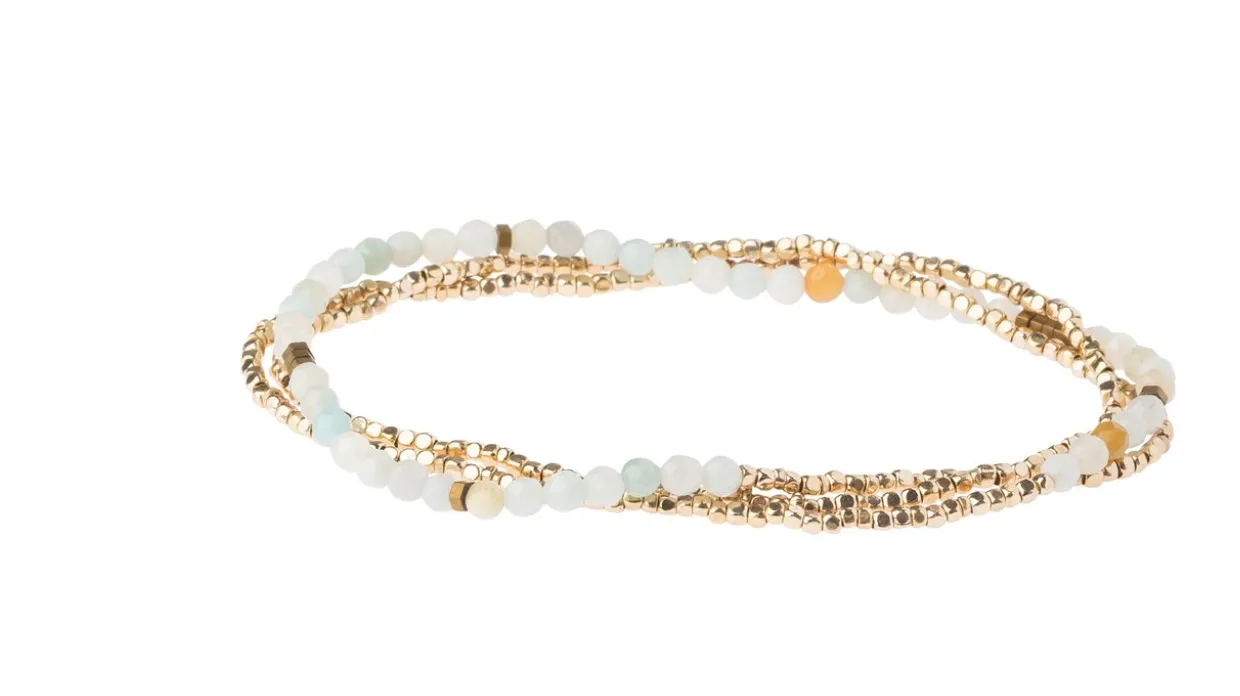 Scout Delicate Stone Wrap Bracelet / Necklace - Amazonite Stone Of Courage