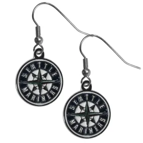 Seattle Mariners Chrome Dangle Earrings